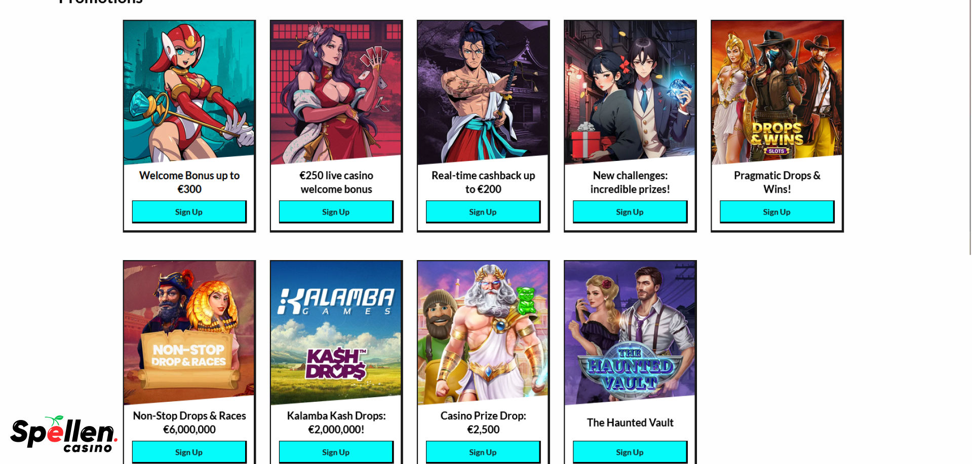 Manga Casino Bonussen en promoties