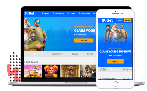 30Bet Casino Mobiele apparaten