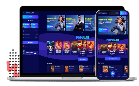 SkySlots Casino Mobiele apparaten