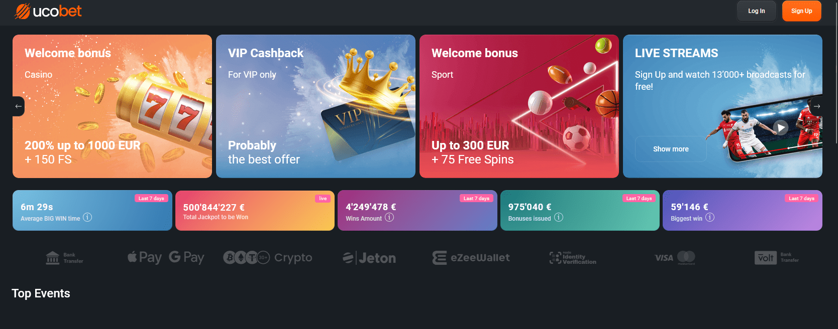 UcoBet Casino Bonus