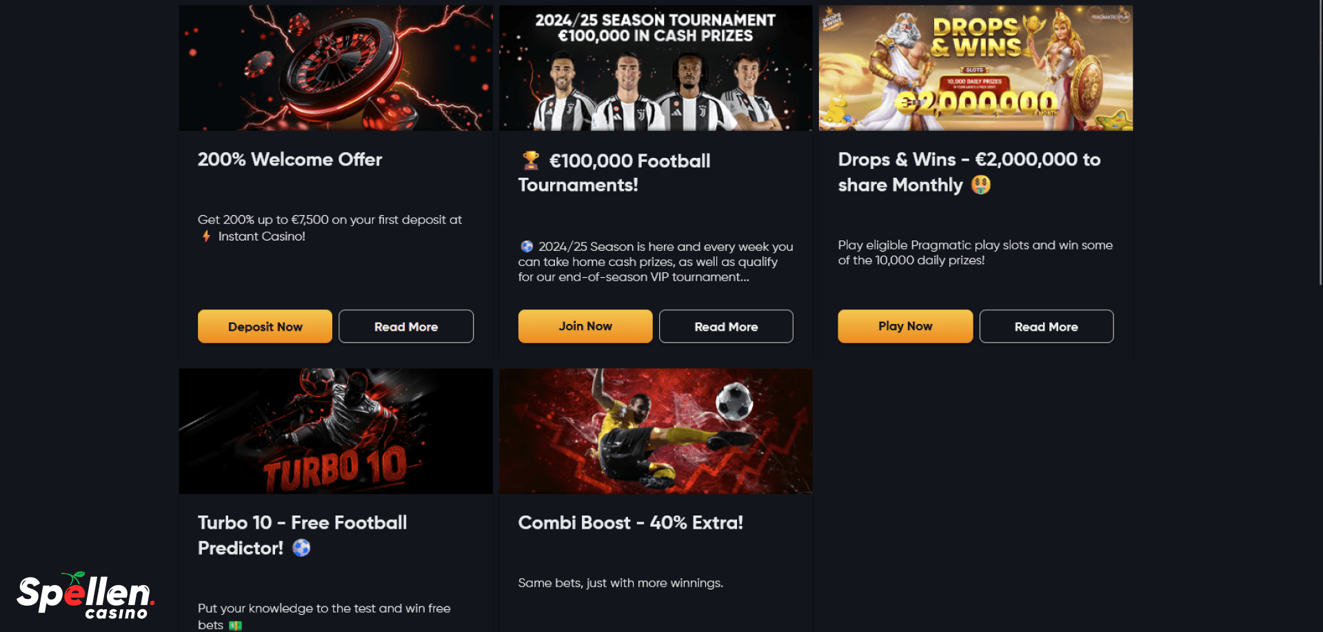 Instant Bonussen en promoties