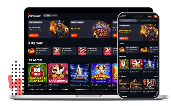 Blazing Wildz Mobiele apparaten