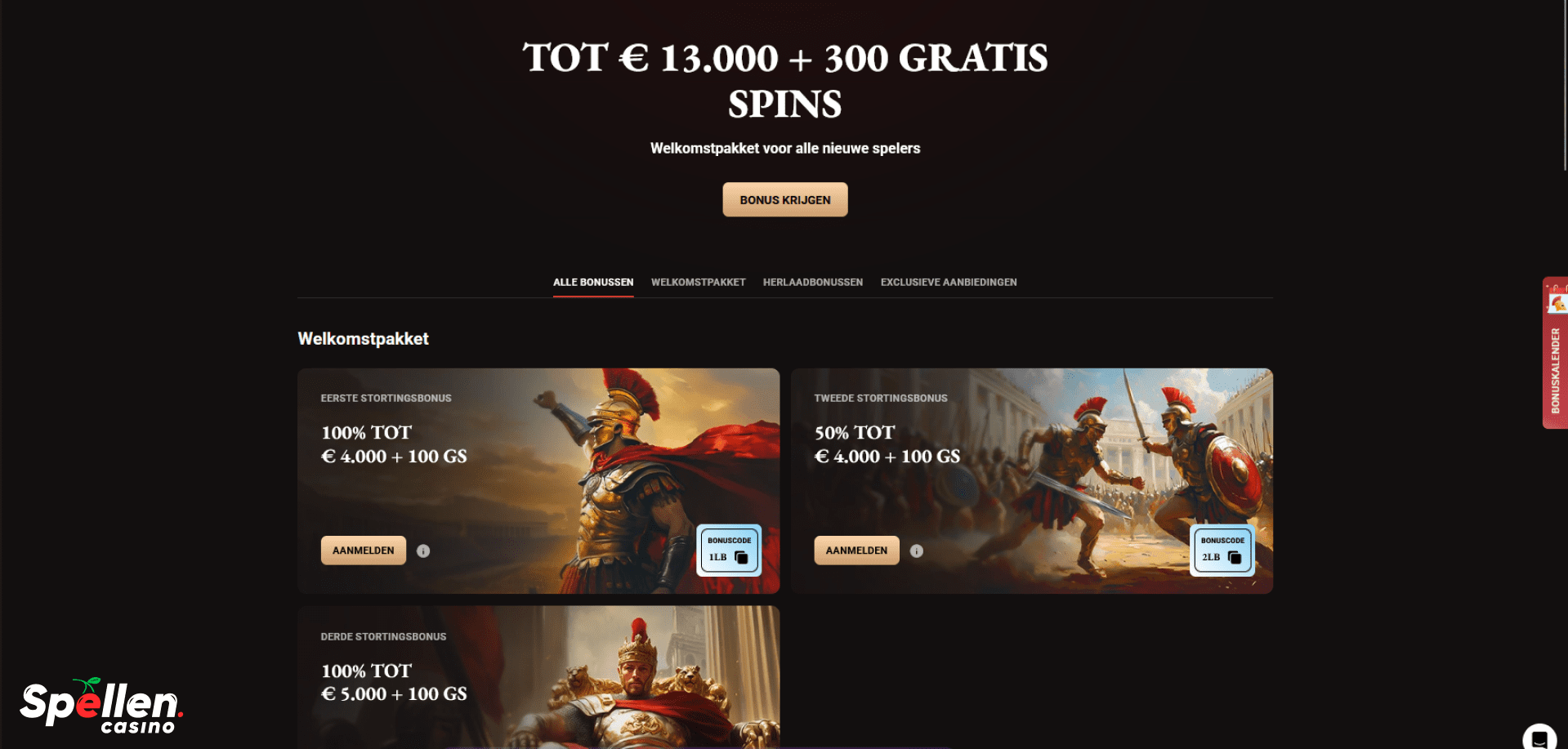 LegionBet Bonussen en promoties