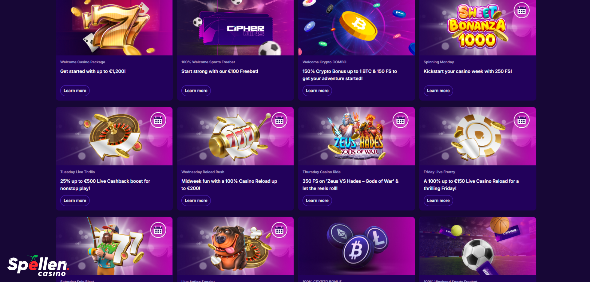 Cipher Wins Bonussen en promoties