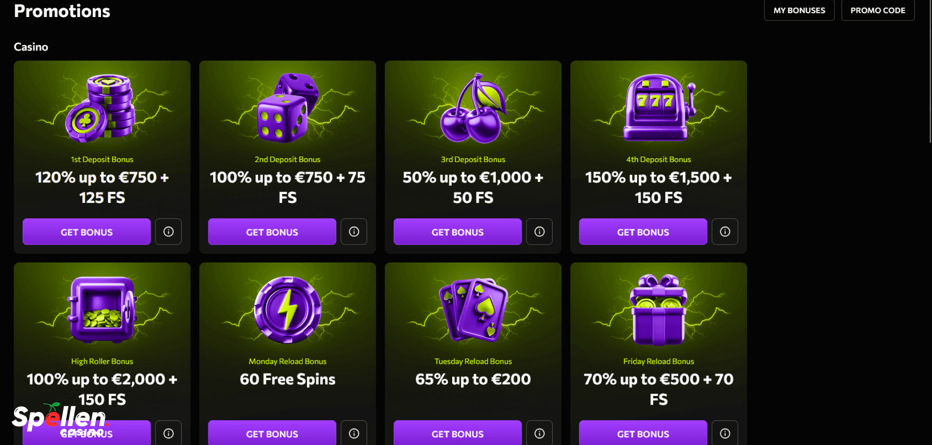 Instasino Bonussen en promoties