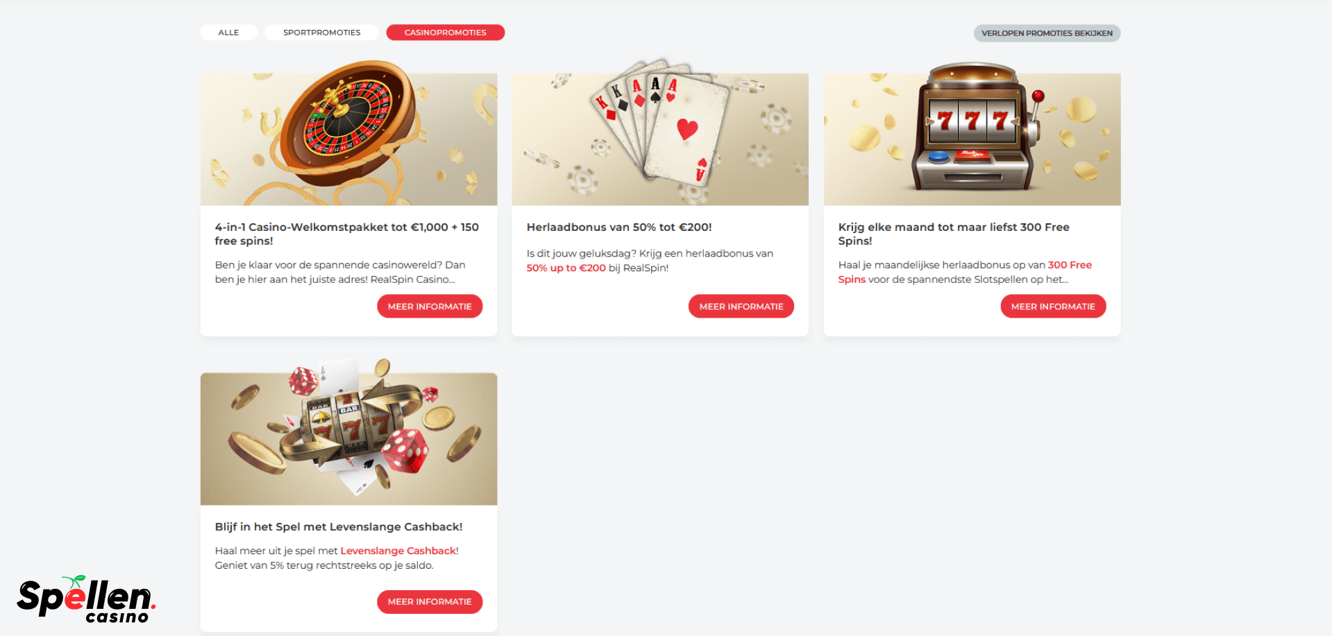 RealSpin Bonussen en promoties