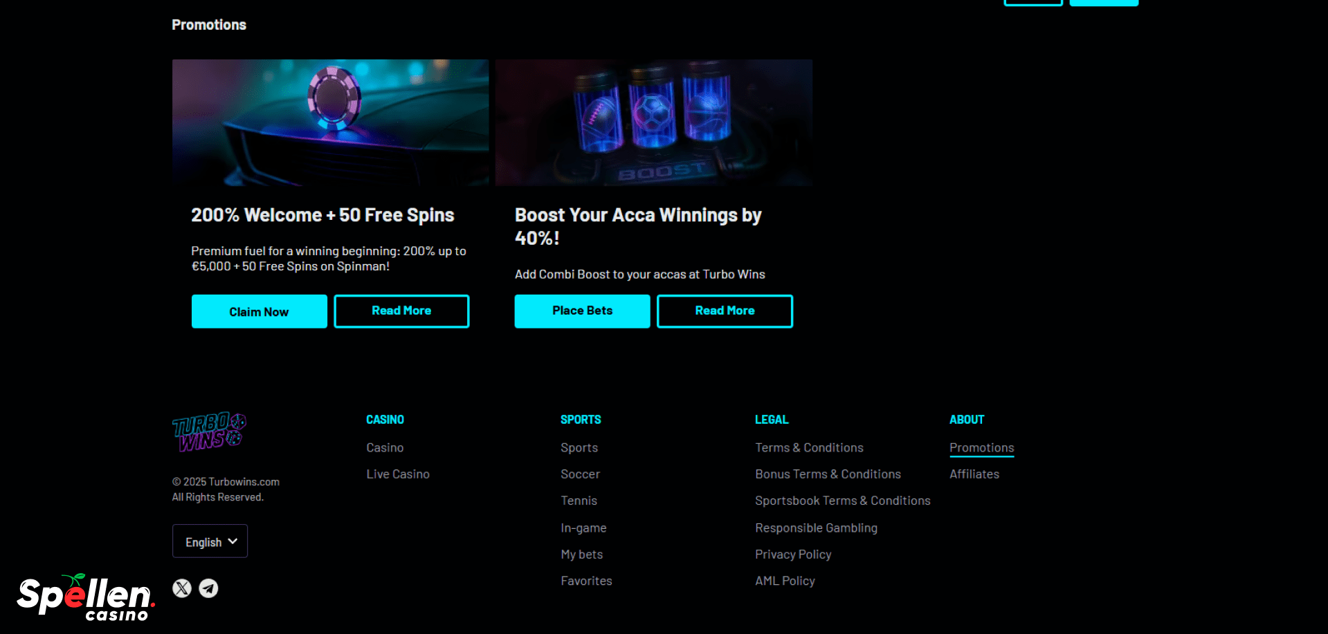 TurboWins Bonussen en promoties
