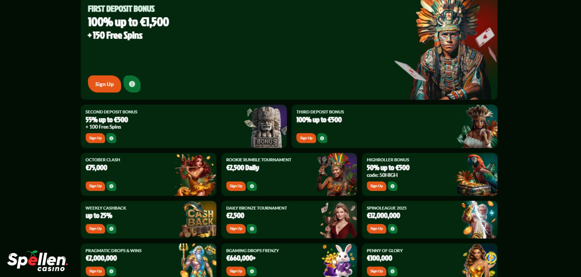 Spinmaya Bonussen en promoties