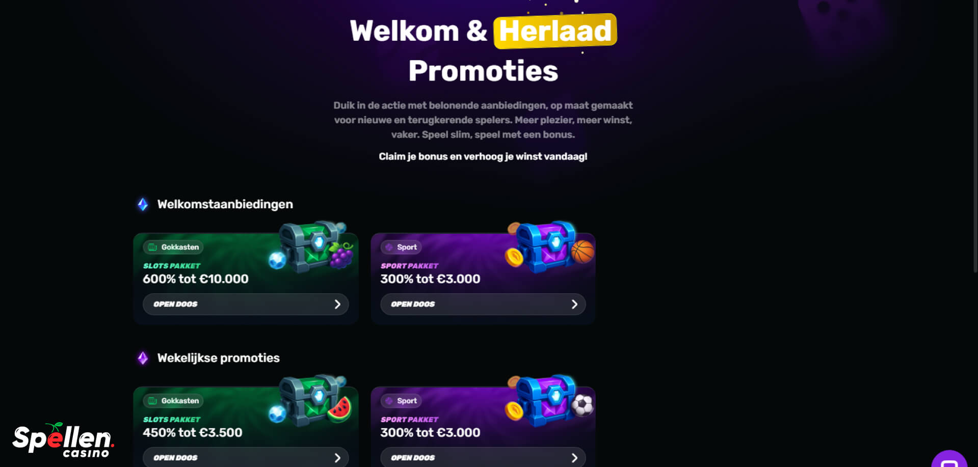 Wino Bonussen en promoties