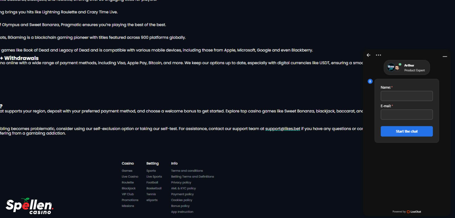 LikesBet Klantenondersteuning