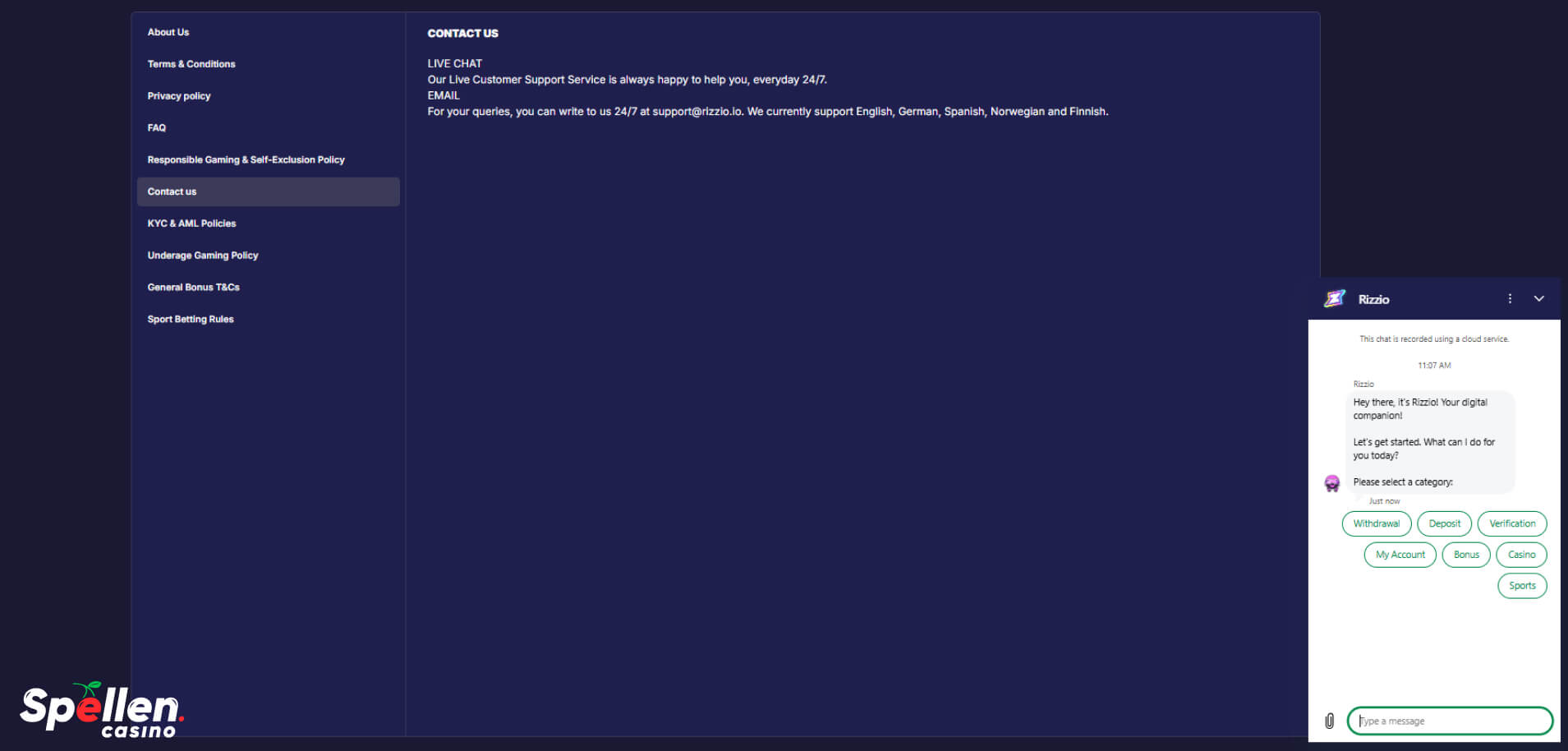 Rizzio Klantenondersteuning