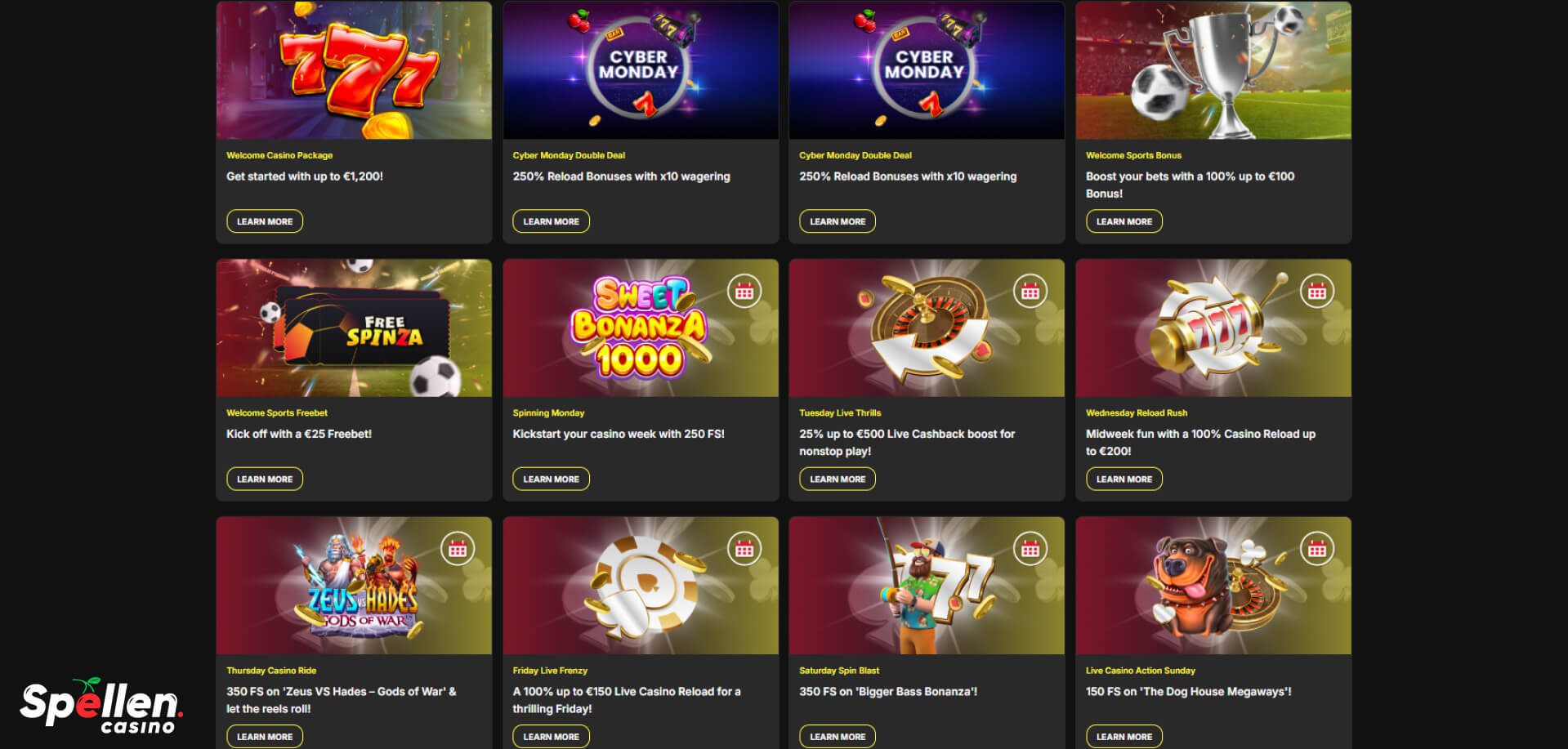 Free Spinza Bonussen en promoties