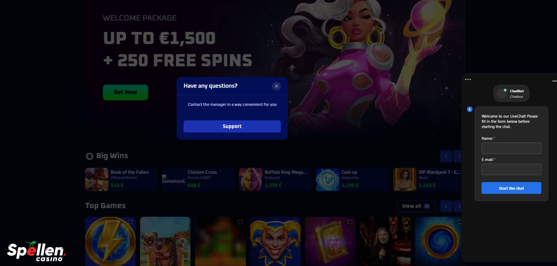 Spinwinera Klantenondersteuning