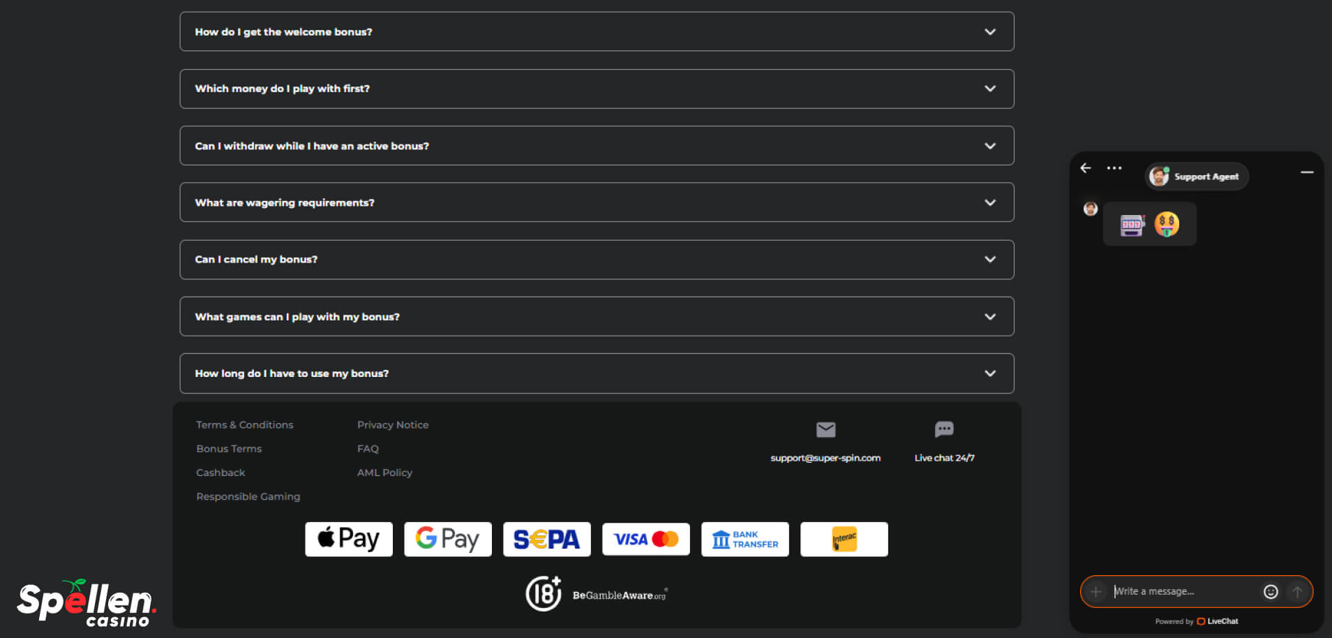 Super Spin Klantenondersteuning
