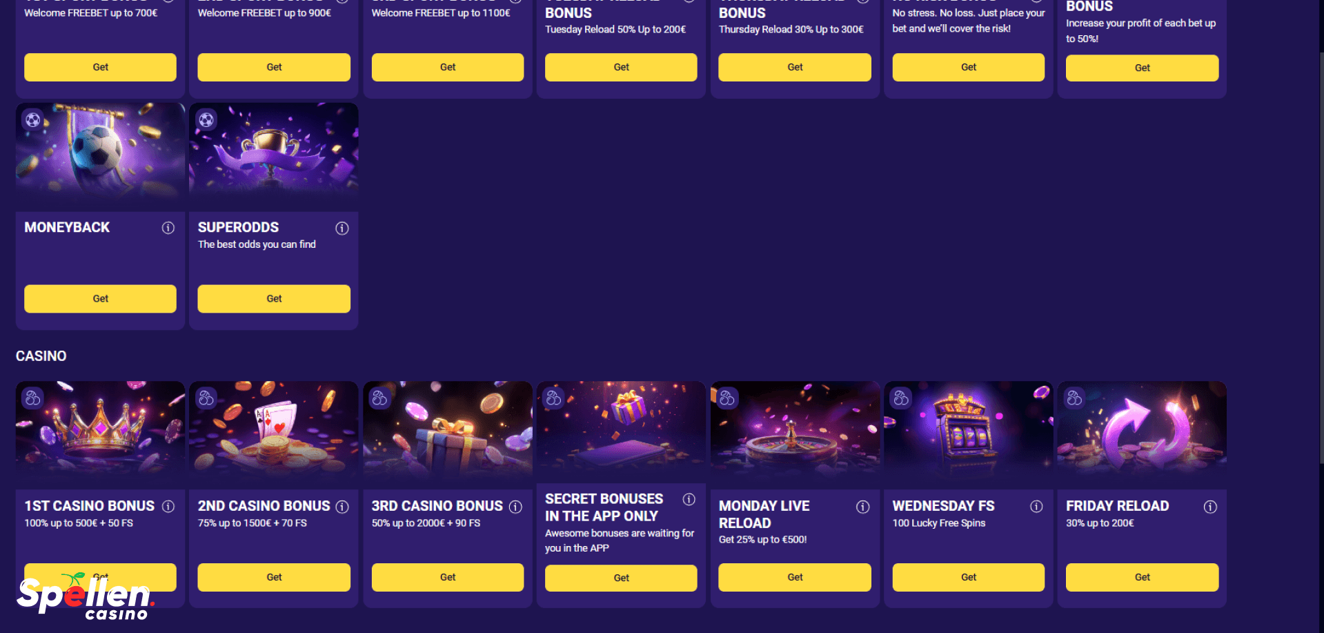 VibroBet Bonussen en promoties