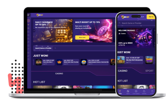 VibroBet Mobiele apparaten