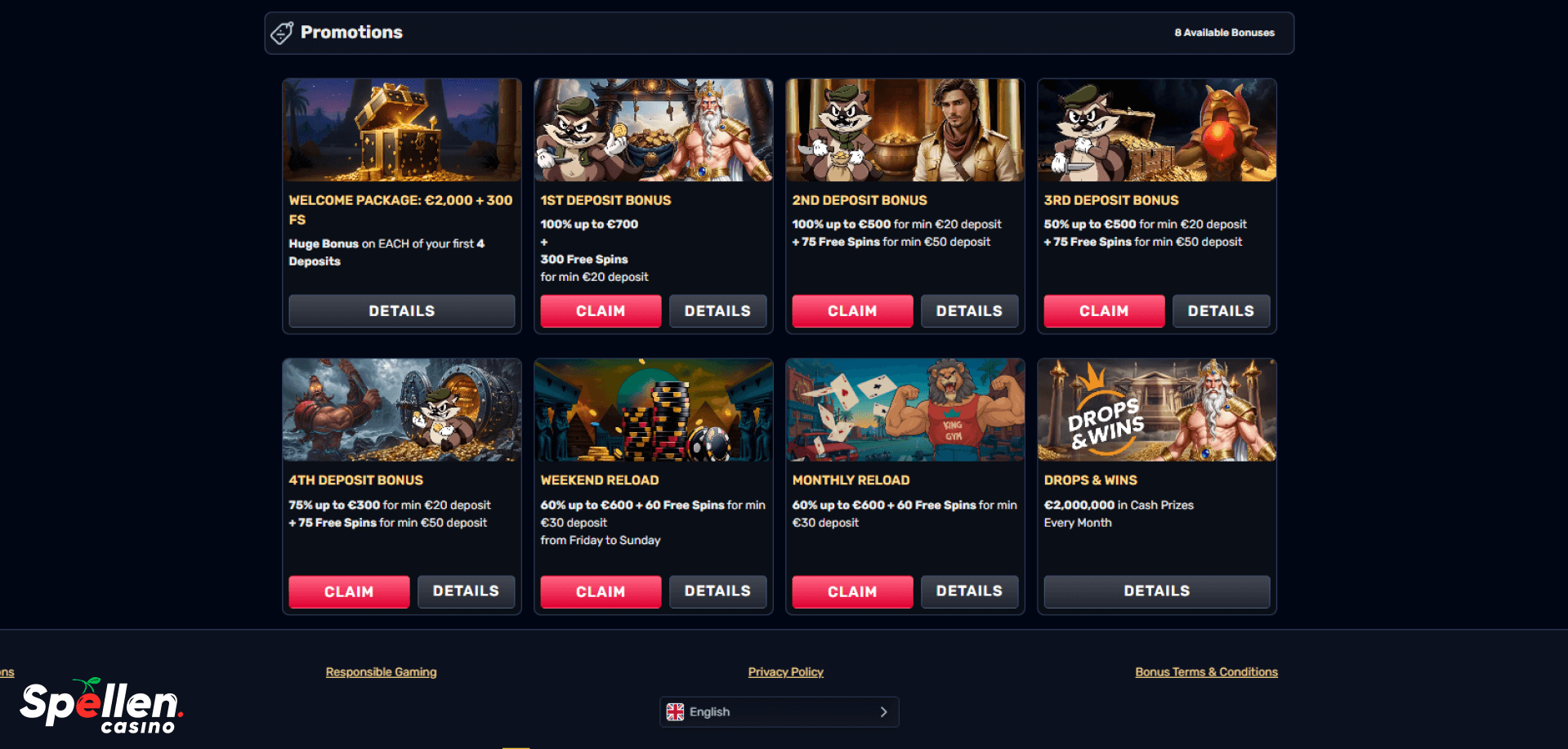 TheSlotz Bonussen en promoties