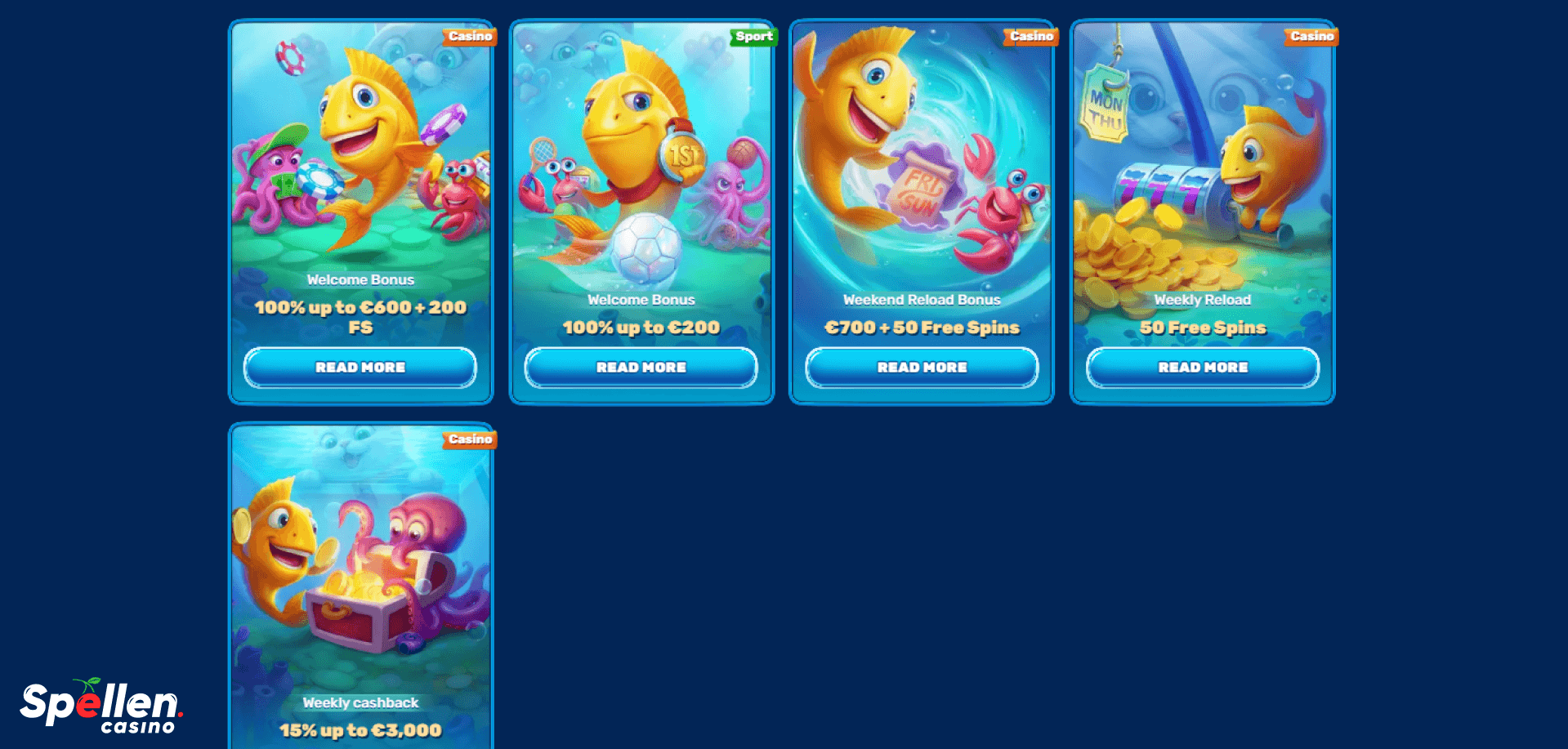 Spinfin Bonussen en promoties