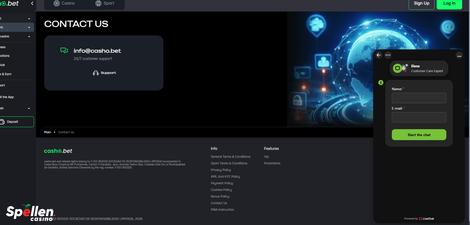 Casho.bet Klantenondersteuning