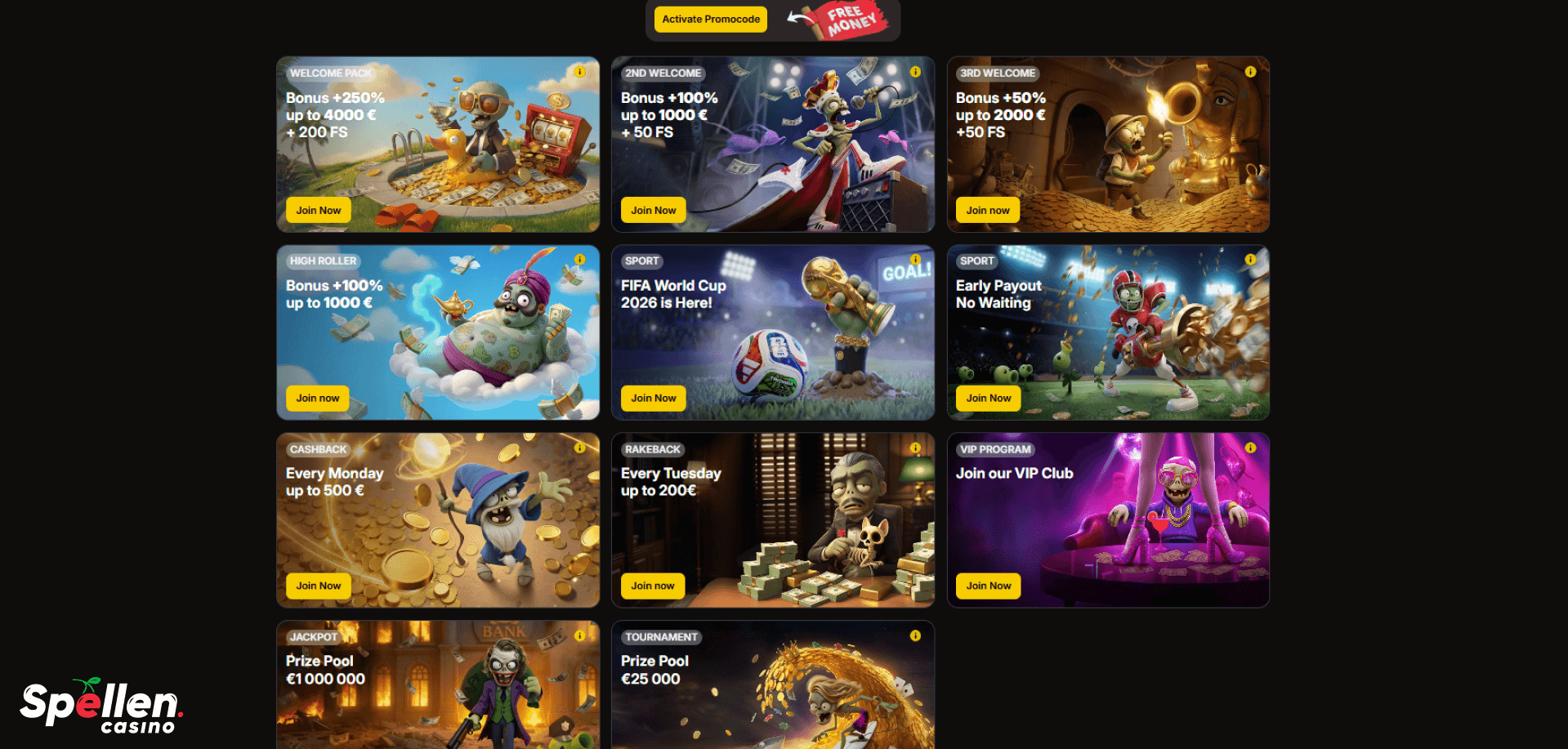 zombillion Bonussen en promoties