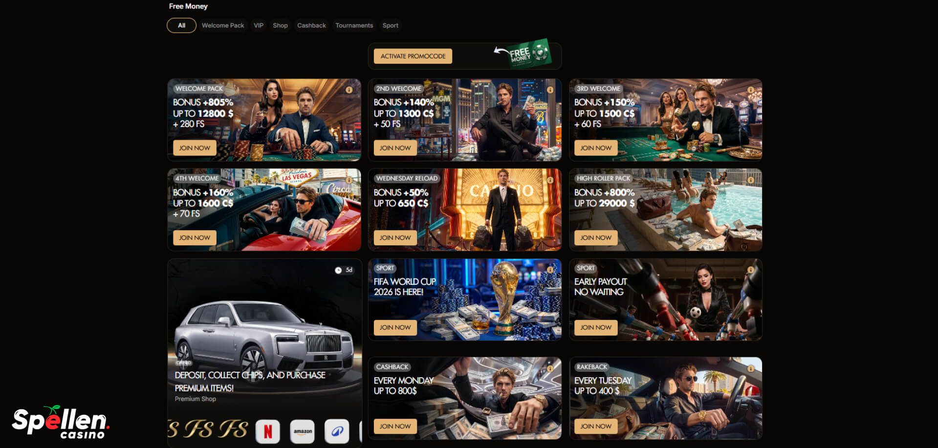 Night Luck Bonussen en promoties