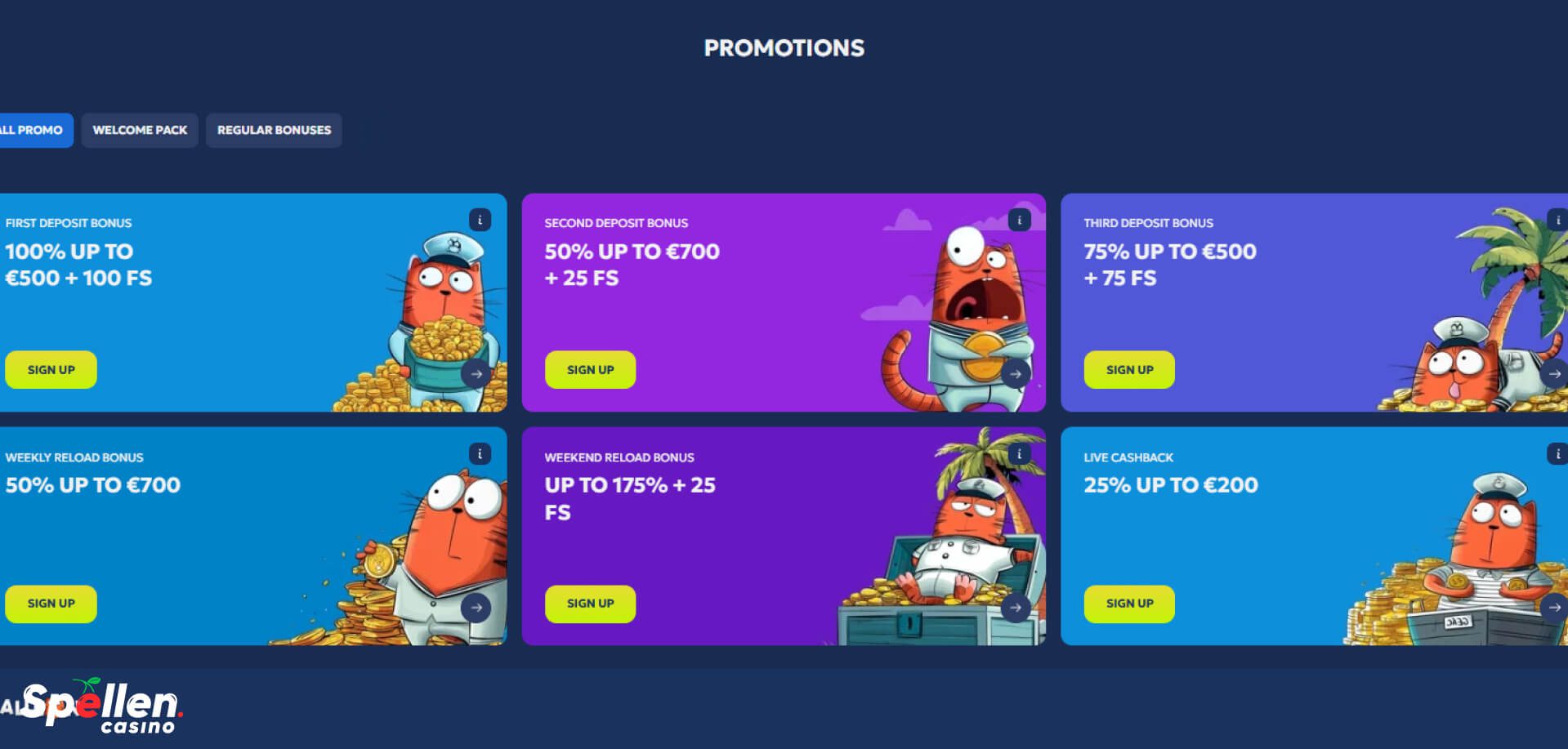 Galleon Bonussen en promoties
