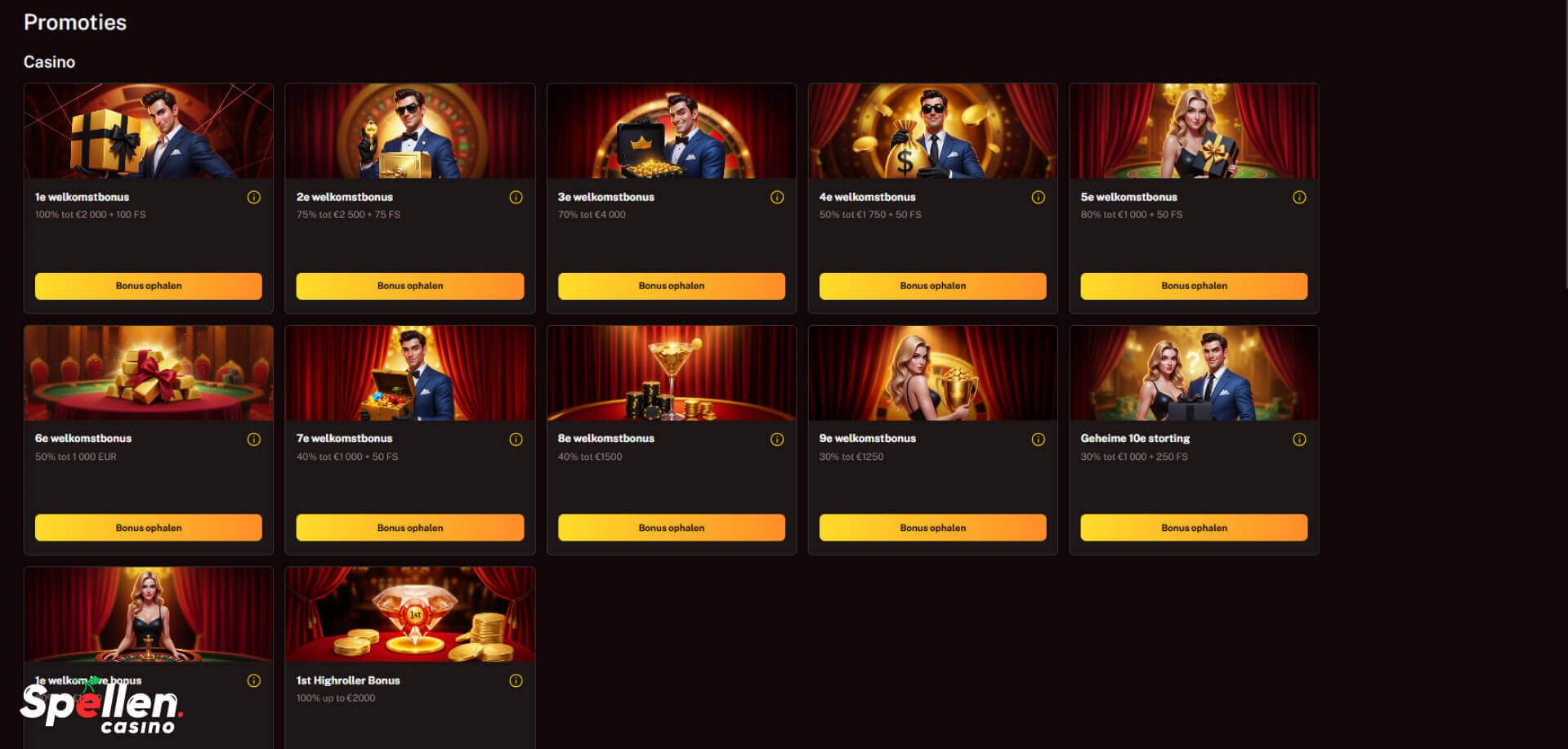 Wild Royal Bonussen en promoties